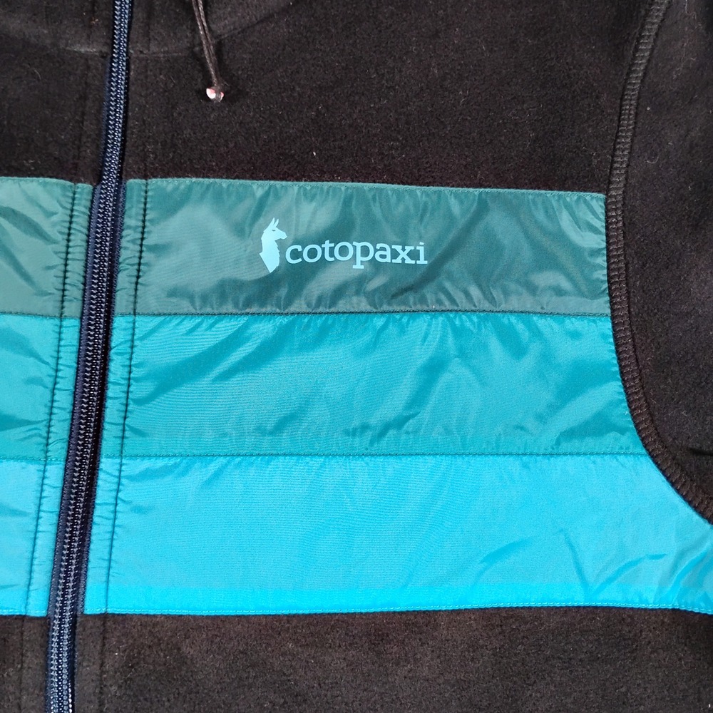 Cotopaxi Full Zip Teca Fleece Jacket Womens Medium Black Teal F21471W300 - Picture 2 of 11